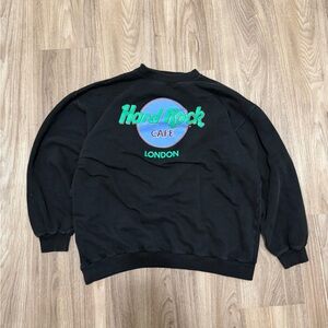 Hard Rock Cafe Black Tee with Green and Blue Logo